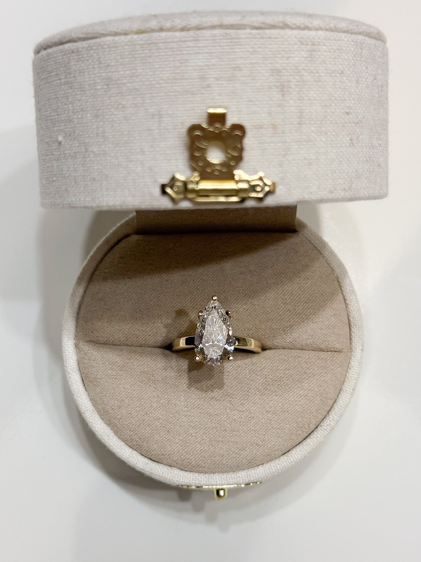 Pear Solitaire Engagement Ring