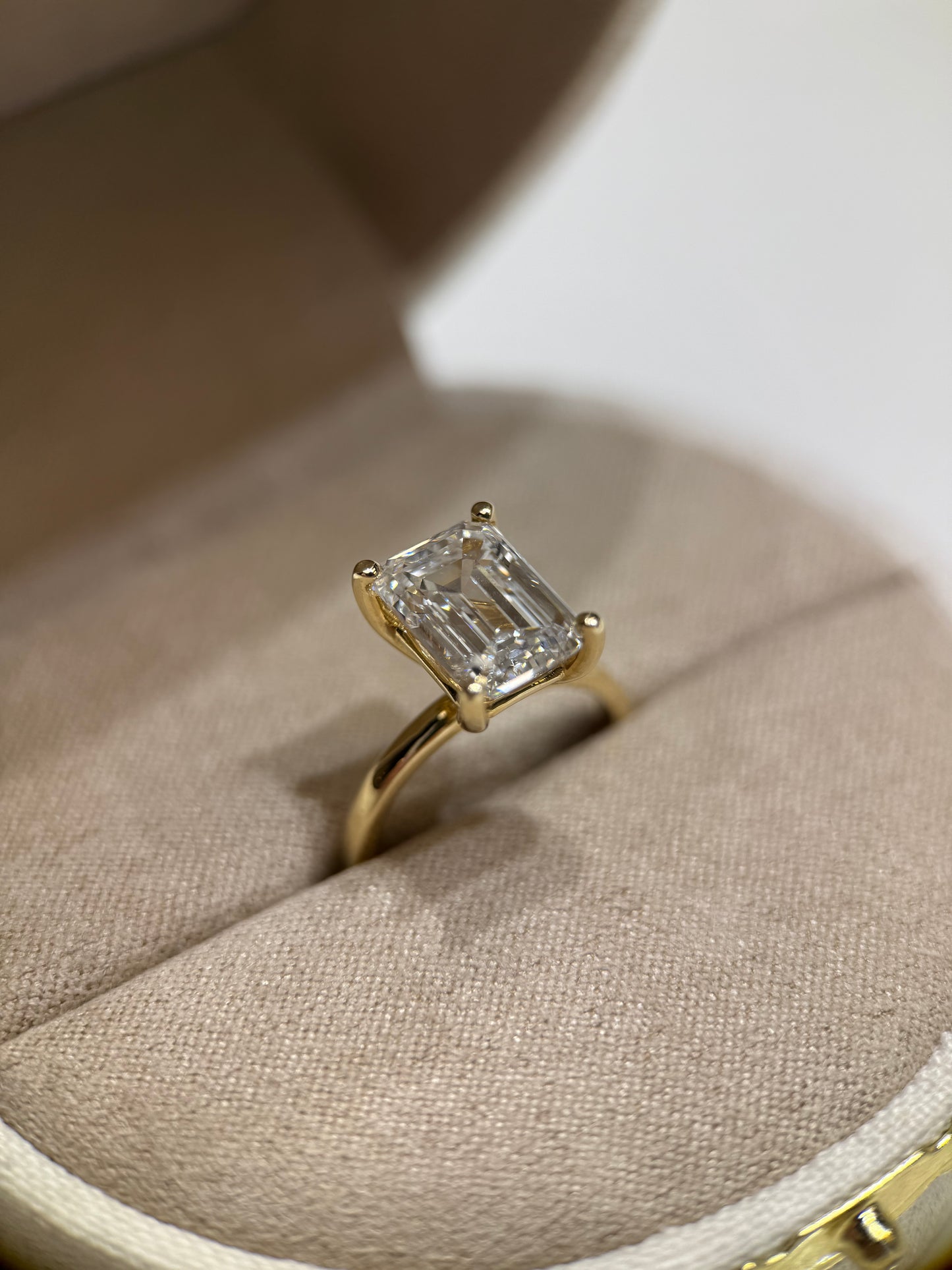 Emerald Solitaire Engagement Ring