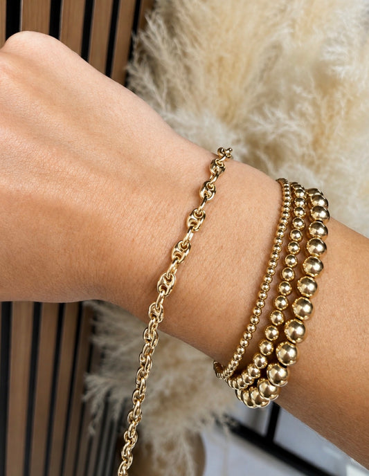 14K Yellow Gold-Filled Anchor Link Bracelet