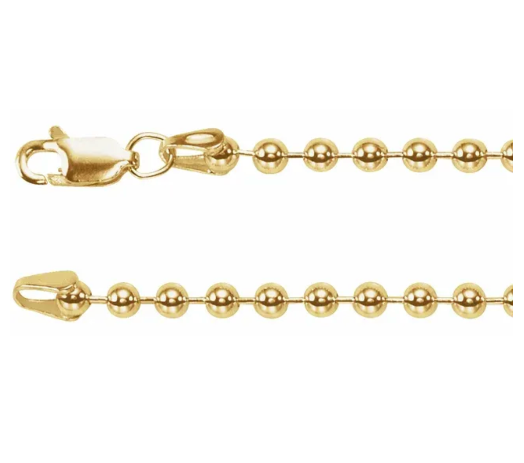 Hollow Bead Chain Necklace